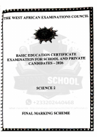 BECE SCIENCE Scheme.pdf